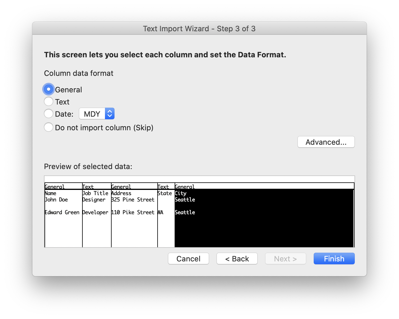 select excel as default for csv on mac